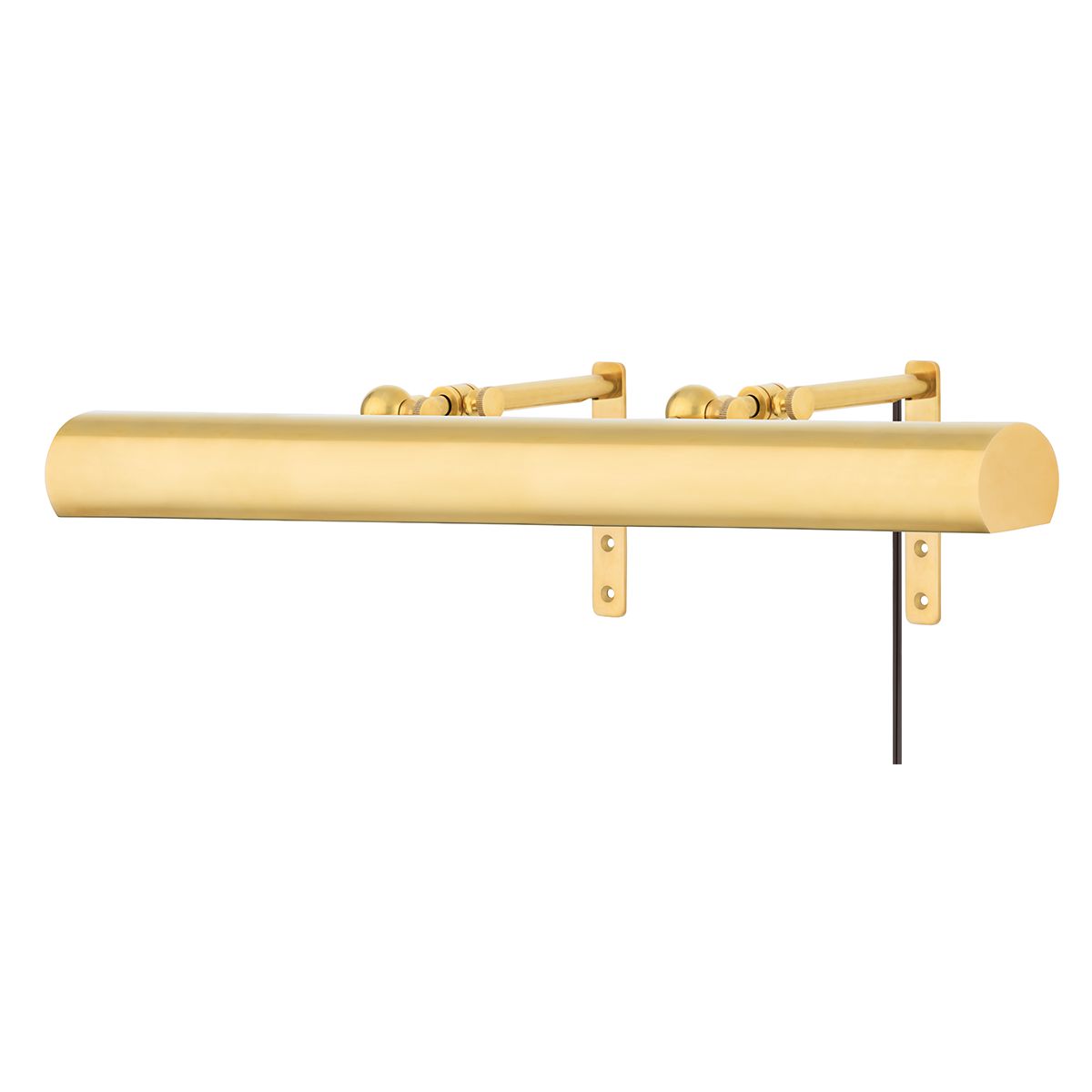 Vernon 24" Large Picture Light by Hudson Valley Lighting - Adjustable Shade, Dimmable, Aged Brass Finish