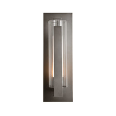 Vertical Bar Fluted Glass Large Outdoor Sconce 23.5 In. High By Hubbardton Forge - Weather-Resistant Design