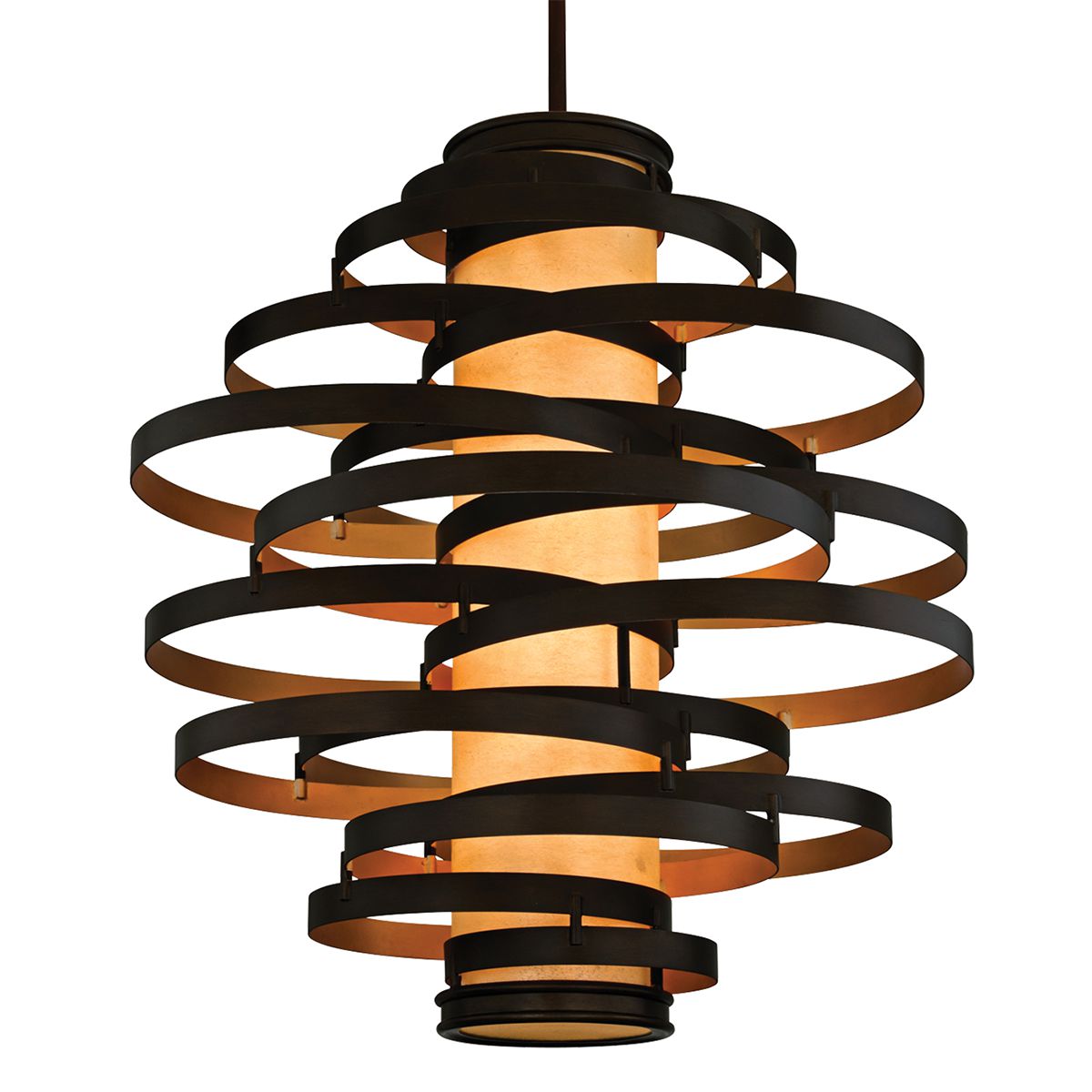 Vertigo Large Chandelier by Corbett Lighting 113-76-BRL/GL