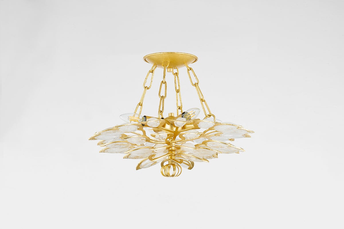 Vittoria Semi-Flush Ceiling Light by Corbett Lighting 363-18-GL