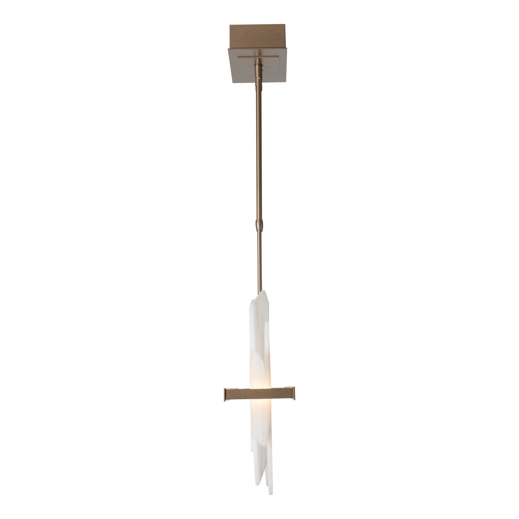 Volterra 51.9" Linear LED Pendant Light by Hubbardton Forge with Alabaster Shade and Dimming Feature