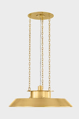 Woodrow Pendant Light by Hudson Valley Lighting - Modern RLM-Style Ceiling Pendant, Dimmable, 22" Wide