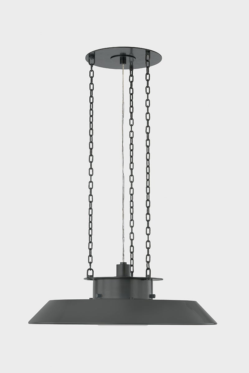 Woodrow Pendant Light by Hudson Valley Lighting - Modern RLM-Style Ceiling Pendant, Dimmable, 22" Wide