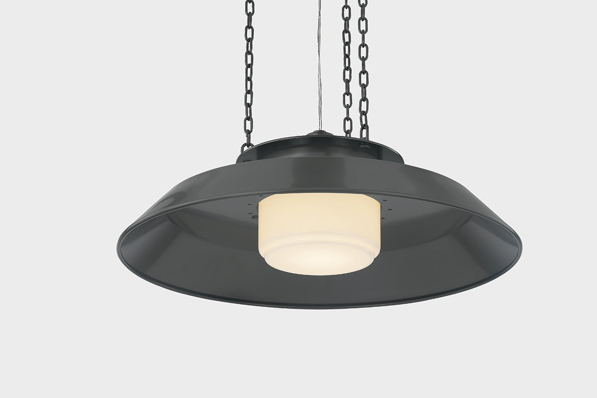 Woodrow Pendant Light by Hudson Valley Lighting - Modern RLM-Style Ceiling Pendant, Dimmable, 22" Wide