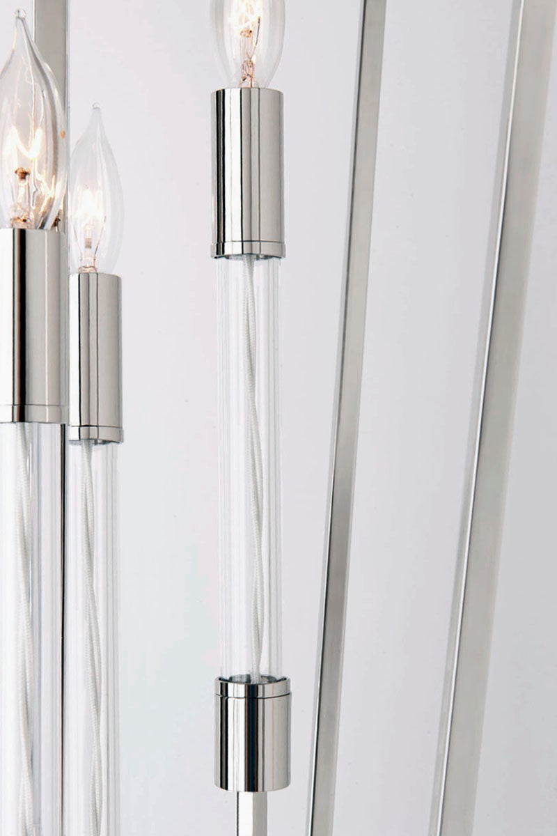 Waterloo Lantern 4-Light Pendant by Hudson Valley Lighting in Polished Nickel, Dimmable, UL Damp Rated