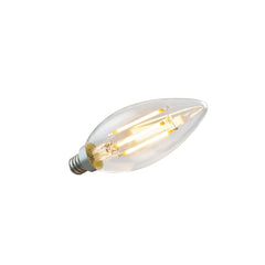 3.3 Watt LED Premium Filament B11 Bulb, 300 Lumens, 2700K, E12 Base, 92 CRI, Dimmable, 120V