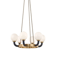 Werner 6-Light Chandelier by Hudson Valley Lighting 3636-AGB/BK