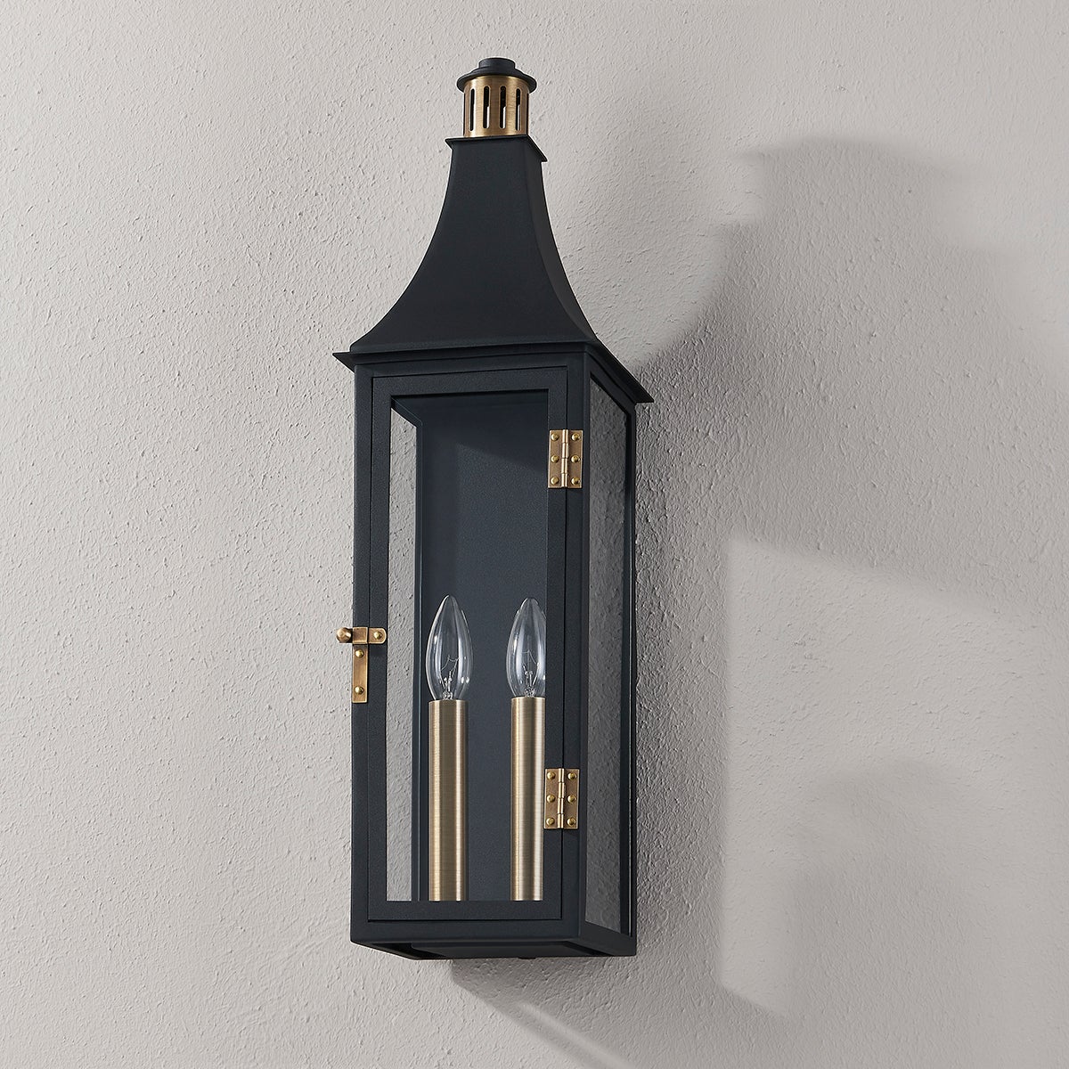 Wes Large Wall Sconce by Troy Lighting B7824-PBR/TBK