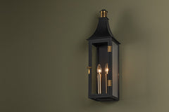 Wes Large Wall Sconce by Troy Lighting B7824-PBR/TBK