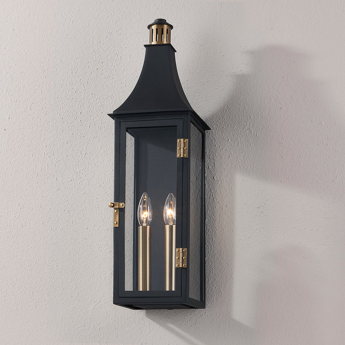 Wes Large Wall Sconce by Troy Lighting B7824-PBR/TBK