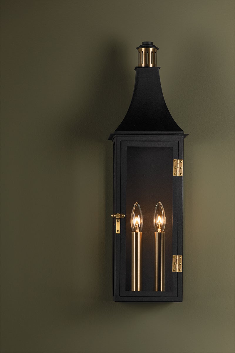 Wes Large Wall Sconce by Troy Lighting B7824-PBR/TBK