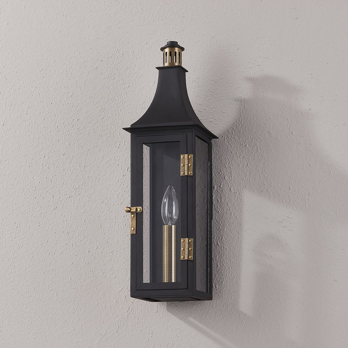 Wes Wall Sconce by Troy Lighting B7819-PBR/TBK