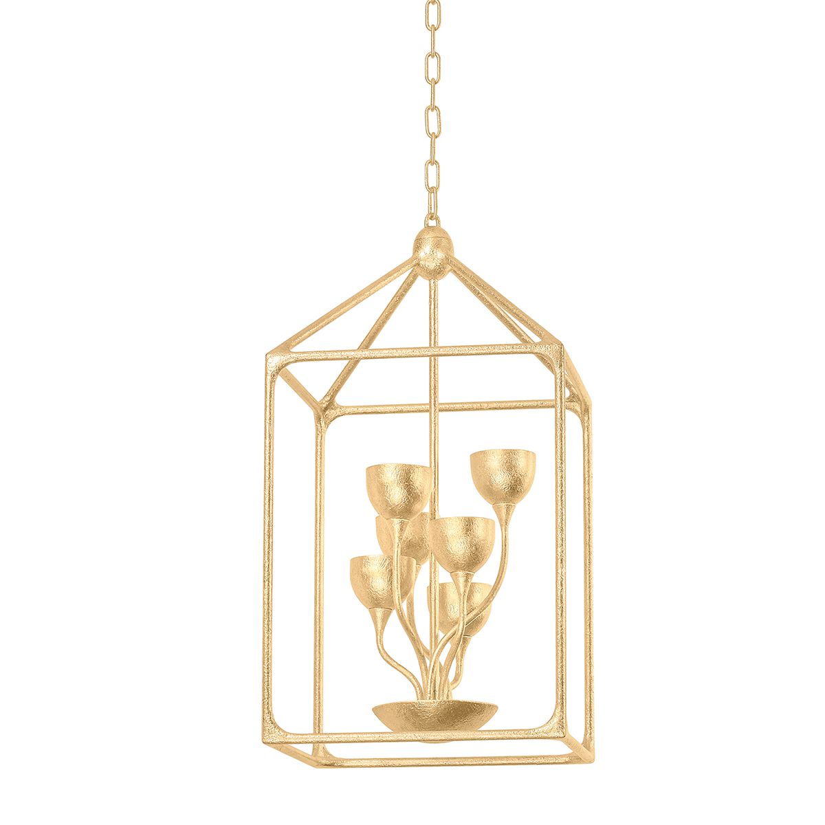 Westwood 28.5 Inch Medium Lantern by Troy Lighting - Elegant Gesso White & Vintage Gold Finish, 8 Lights