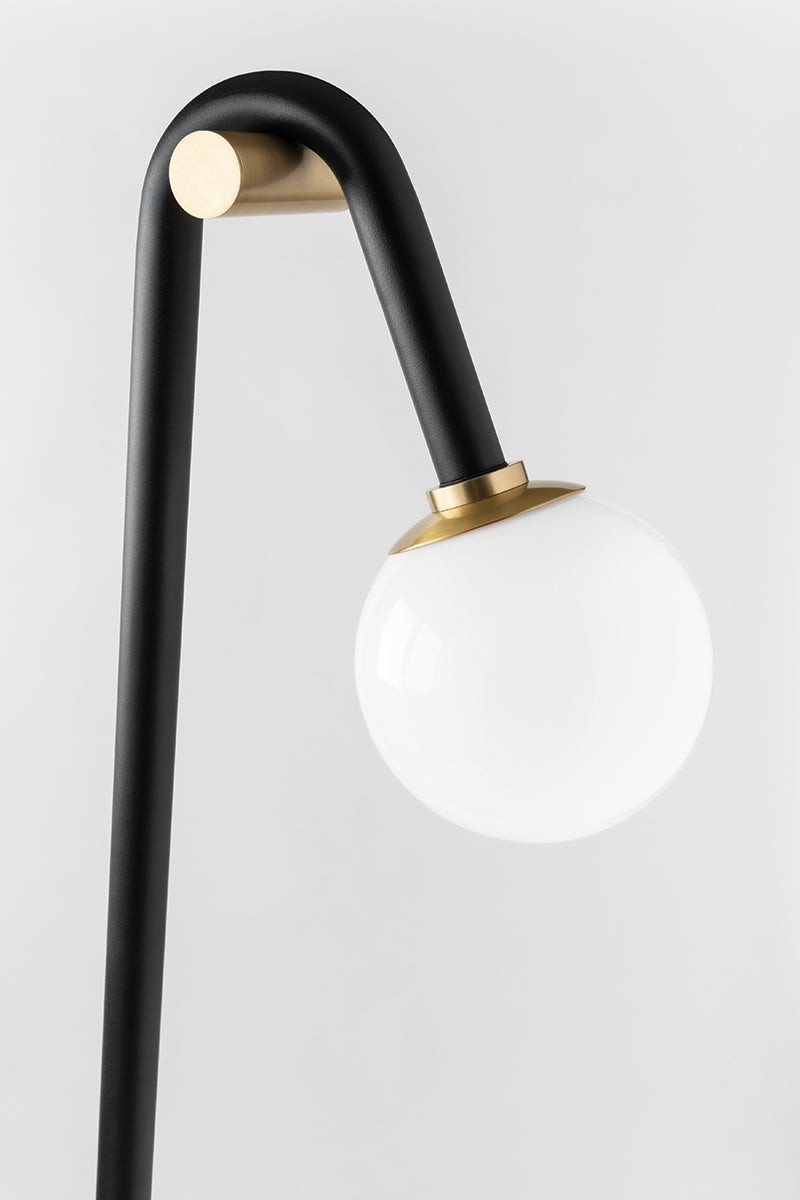 Whit Floor Lamp by Mitzi HL382401-AGB/BK