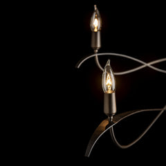 Hubbardton Forge Willow 6-Light Large Chandelier with Dimmable Capability and Versatile Finishes