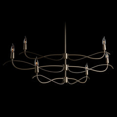 Willow 6-Light Small Chandelier by Hubbardton Forge, Dimmable, Artisan Crafted, Versatile Finish Options