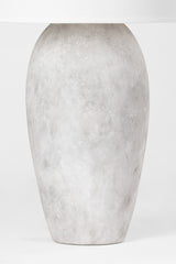 Zeke Table Lamp 34” Tall by Troy Lighting - Weathered Grey Ceramic Base with Off-White Linen Shade