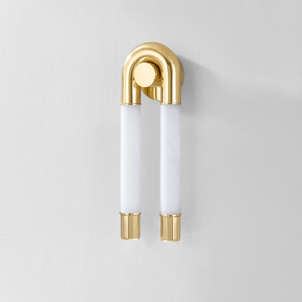 Zeme LED Sconce by Corbett Lighting, Vintage Polished Brass, Dimmable, 1475 Lumens, 2700K Warm Glow