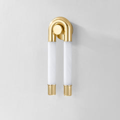 Zeme LED Sconce by Corbett Lighting, Vintage Polished Brass, Dimmable, 1475 Lumens, 2700K Warm Glow