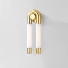 Zeme LED Sconce by Corbett Lighting, Vintage Polished Brass, Dimmable, 1475 Lumens, 2700K Warm Glow