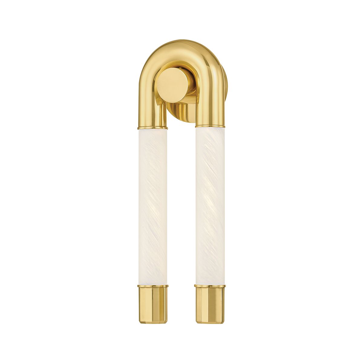 Zeme LED Sconce by Corbett Lighting, Vintage Polished Brass, Dimmable, 1475 Lumens, 2700K Warm Glow