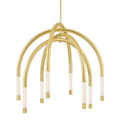 Zeme Large LED Chandelier by Corbett Lighting 471-48-VPB