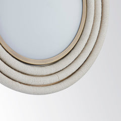 Zion Ceiling Light by Troy Lighting with 3 Cotton Rope Rings, Dimmable LED, Opal Matte Shade, ETL Damp