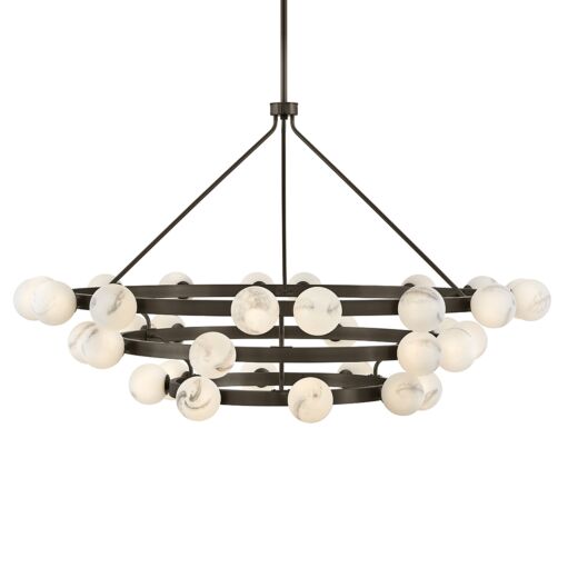 Selene Double XL Multi Tier Chandelier - 36"H x 60"W - Modern Glass Design by Fredrick Ramond