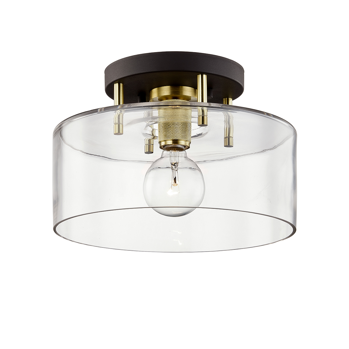 Bergamot Station Medium Semi-Flush Ceiling Light with Elegant Design and Versatile Style