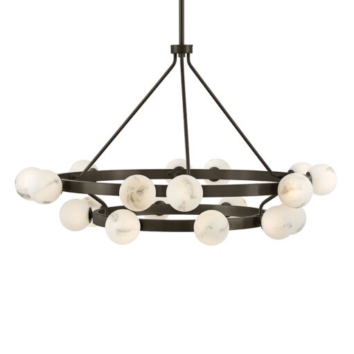 Selene 48" Large Multi Tier Chandelier by Fredrick Ramond - 18 Light Modern Glass Fixture