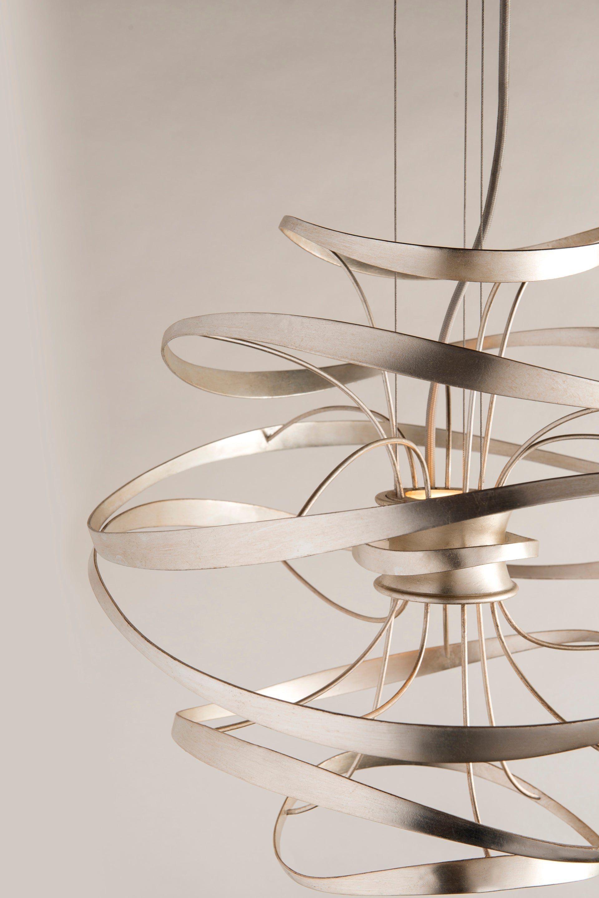 Corbett Lighting Calligraphy Mini Chandelier with Sculptural Design, LED Light Engines and Swirling Lines