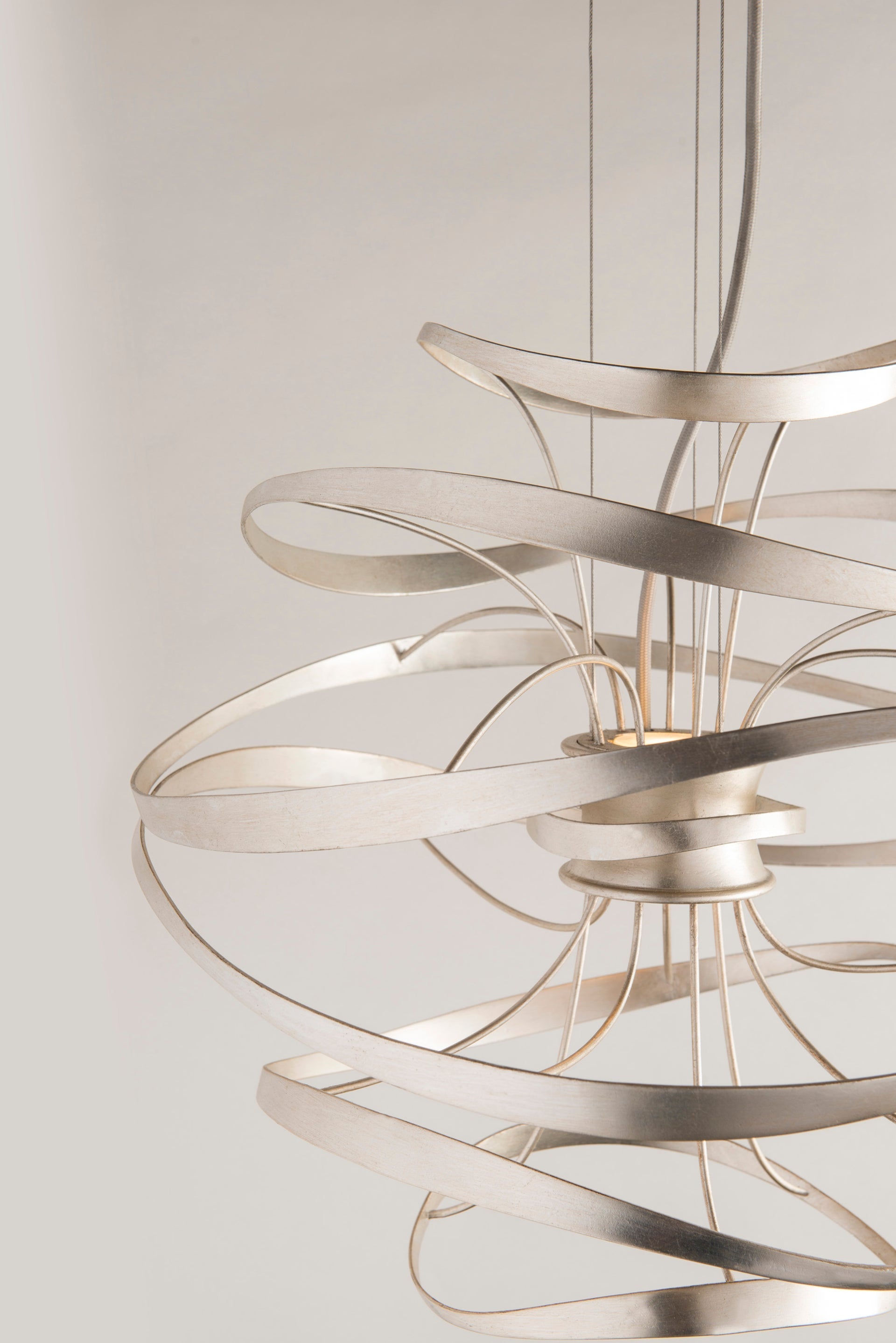 Corbett Lighting Calligraphy Mini Chandelier with Sculptural Design, LED Light Engines and Swirling Lines