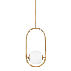 Corbett Lighting Everley Pendant Light - Solid Brass Frame With Opal White Glass Shade For Sophisticated Illumination