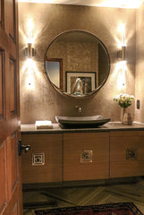 Corbett Lighting-Harlow LED Sconce with 375 Lumens, Tranquility Silver Leaf Finish, Elegant Crystal Columns