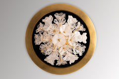 Corbett Lighting-Jasmine Ceiling Light - Elegant Floral Design with Clear & Frosted Glass - Gold/Silver Leaf Finish