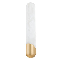 Corbett Lighting-Large Rome Sconce - Aged Brass Holder with Cylindrical Alabaster Shade for Elegant Lighting