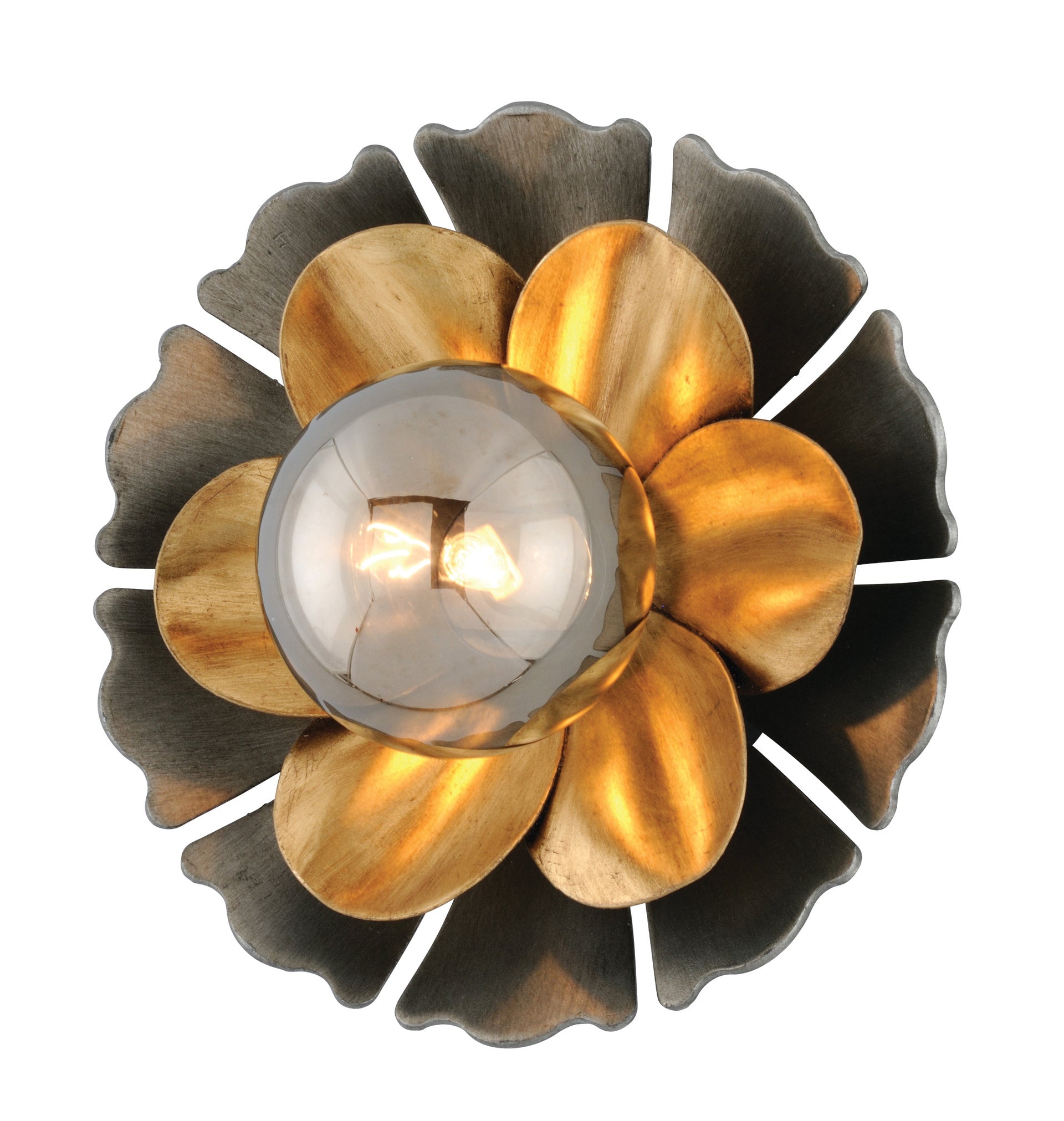 Corbett Lighting-Magic Garden Sconce - Handcrafted Iron Frame with Black Graphite and Bronze Petals