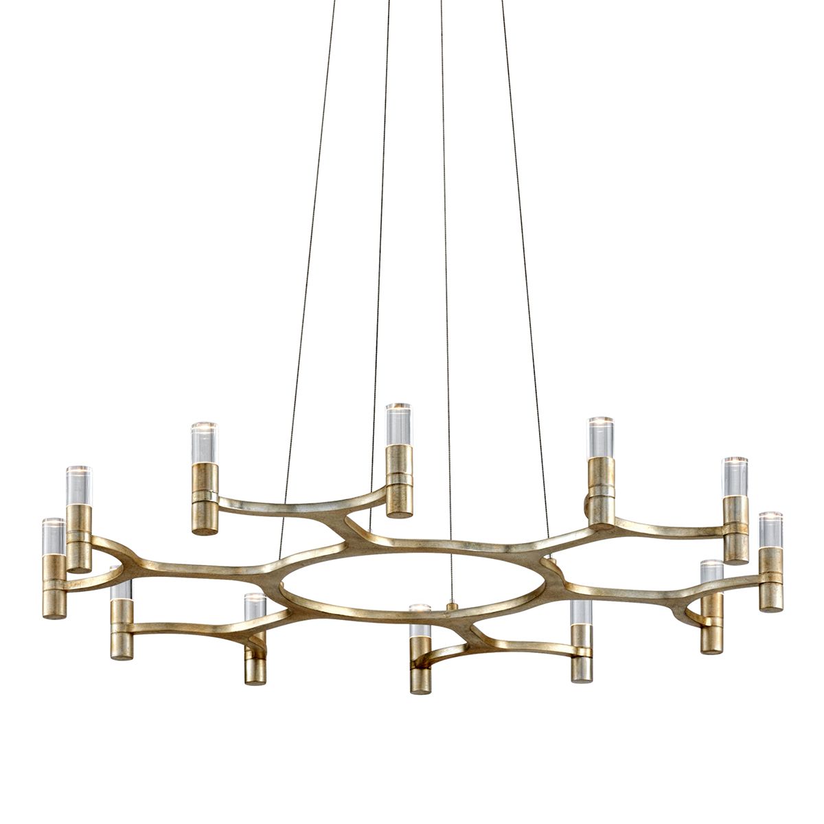 Corbett Lighting Nexus Chandelier - 3800 Lumens, Crystal Diffusers & Cast Iron Frame