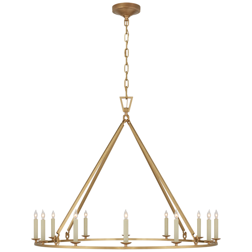 Darlana Large 1-Ring Chandelier with Open Design and Candelabra Lamps for Elegant Illumination