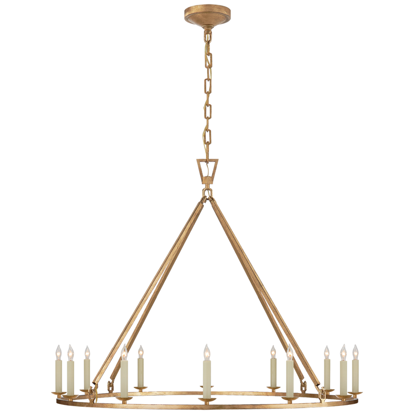 Darlana Large 1-Ring Chandelier with Open Design and Candelabra Lamps for Elegant Illumination