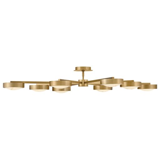 Cava Large Convertible Semi-Flush Mount Light Fixture by Fredrick Ramond - Cloudstone Shade, Dimmable LED