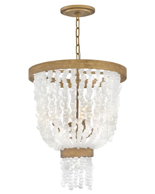 Dune Large Pendant Light by Fredrick Ramond - Bohemian Chic in Burnished Gold & Glass, 4 Lights