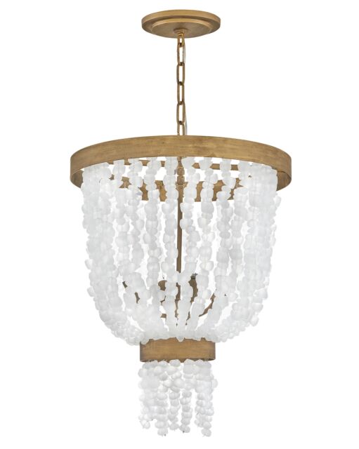 Dune Large Pendant Light by Fredrick Ramond - Bohemian Chic in Burnished Gold & Glass, 4 Lights