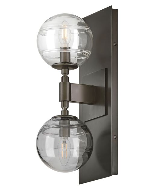 Oberon Medium 2-Light Sconce by Fredrick Ramond - Dimmable, Multi-Colored Glass, Versatile Design