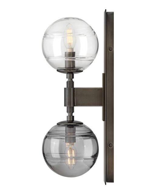 Oberon Medium 2-Light Sconce by Fredrick Ramond - Dimmable, Multi-Colored Glass, Versatile Design