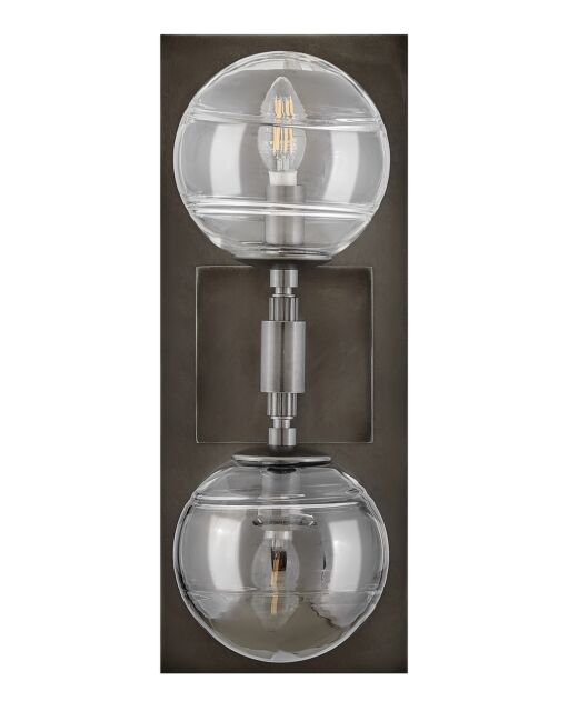 Oberon Medium 2-Light Sconce by Fredrick Ramond - Dimmable, Multi-Colored Glass, Versatile Design