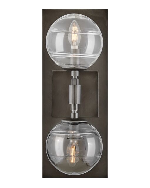 Oberon Medium 2-Light Sconce by Fredrick Ramond - Dimmable, Multi-Colored Glass, Versatile Design