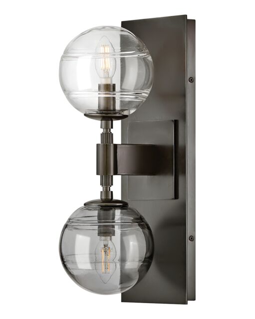 Oberon Medium 2-Light Sconce by Fredrick Ramond - Dimmable, Multi-Colored Glass, Versatile Design