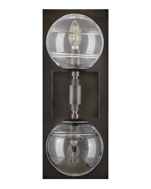 Oberon Medium 2-Light Sconce by Fredrick Ramond - Dimmable, Multi-Colored Glass, Versatile Design