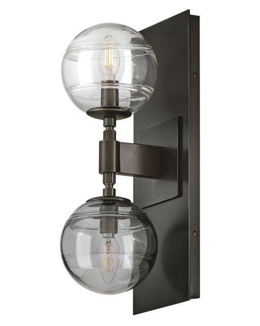 Oberon Medium 2-Light Sconce by Fredrick Ramond - Dimmable, Multi-Colored Glass, Versatile Design